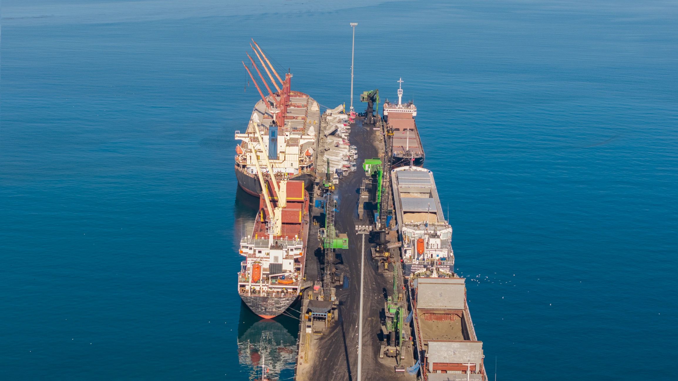 Cargo ships and cranes illustrating export logistics planning